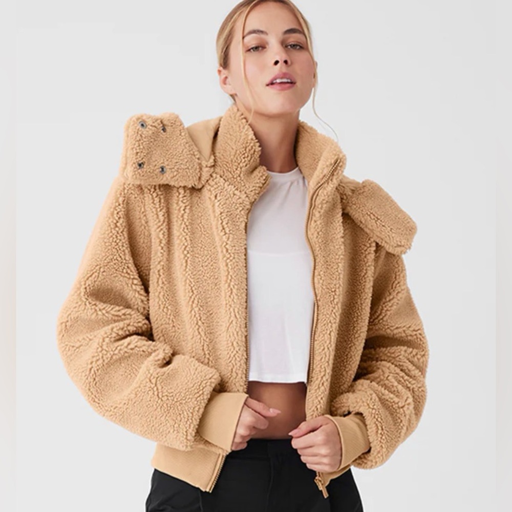 ALO Yoga Tan Teddy Jacket
